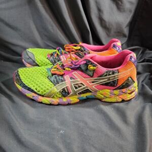 Asics Gel Noosa Tri 8 Womens 10 Running Shoes Multicolor Pink Green T356N